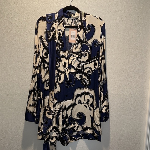 ALEXIS Intermix *Kaiden* romper playsuit in Maldive blue w belt XL - Picture 3 of 7